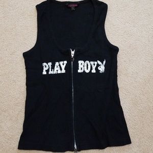 Playboy zip up tank